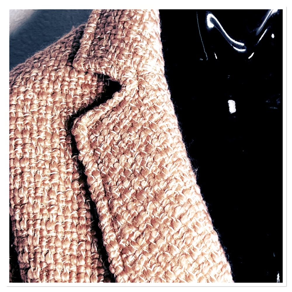 Abercrombie & Fitch Women's Wool Blend Light Pink Neutral Texture Sz S Oversized - Picture 4 of 10